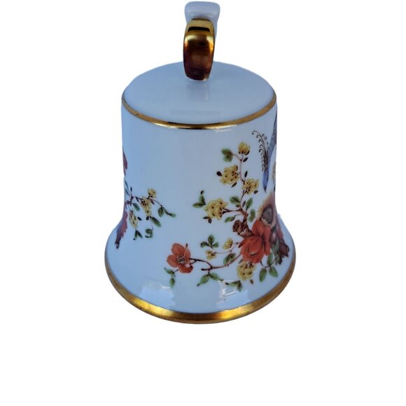 AK Kaiser Porcelain Collectible Bell Danbury Mint Flowers Pheasant Bird Vintage - Picture 7 of 13